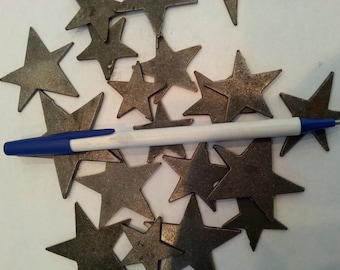 20 smaller random Decorative Metal Stars at a time! Unfinished 20 blank steel stars random sizes and styles