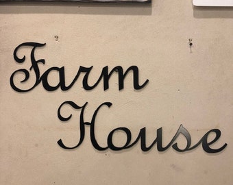 Farm house sign metal powdercoated sign flawless black finish can be hung anywhere