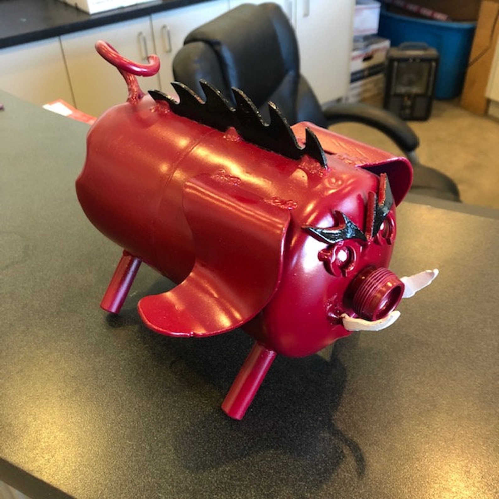 Razorback Pig Made From Recycled Metal and Farm Parts and Colman ...
