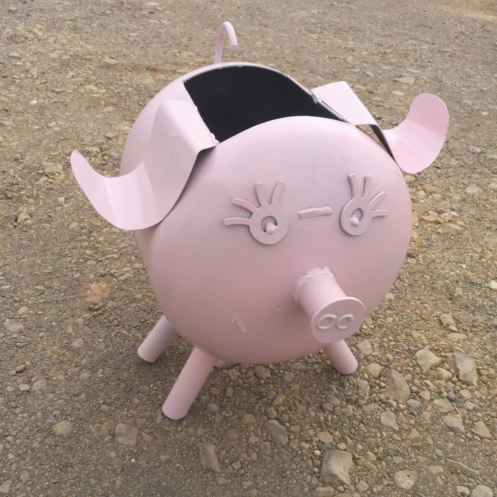 Propane Tank Pig Planter Metal Art Pig Planter Made Form Etsy