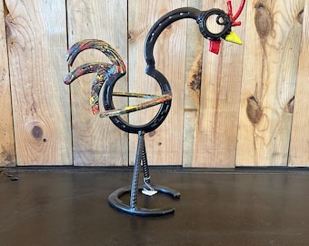 Horseshoe Chicken authentic  Horse Shoe Rooster made out of genuine Horse Shoes