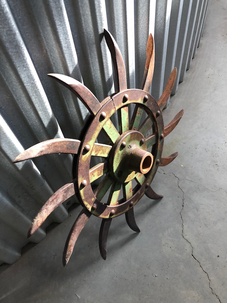 Antique/ Tiller Head / Roteryhoe Wheel Cultivator Wheel Farm Etsy
