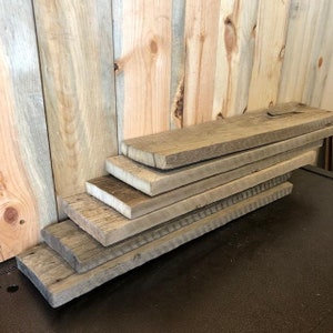 Rustic Weathered Reclaimed Barn wood 2 24 long Boards Salvaged Weathered Distressed Lumber DIY barn wood projects 24Lx5.5Wx1H image 8