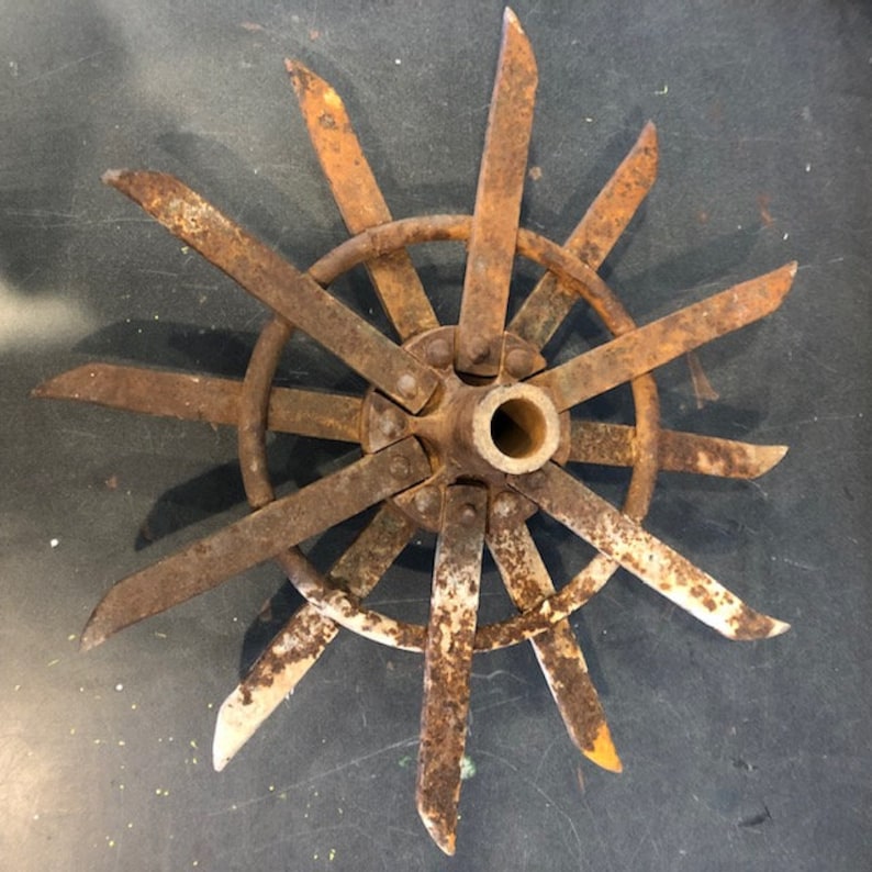 Antique/ Tiller Head / Roteryhoe wheel Cultivator Wheel Farm Etsy
