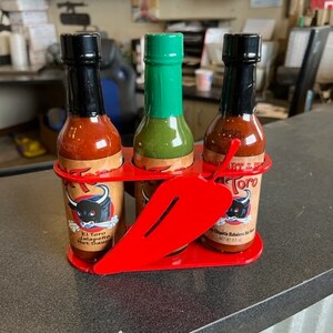 Hot sauce gift package and display caddy comes with 3 bottles of El Toro hotsauce 3 different flavors hotsauce gift pack image 6