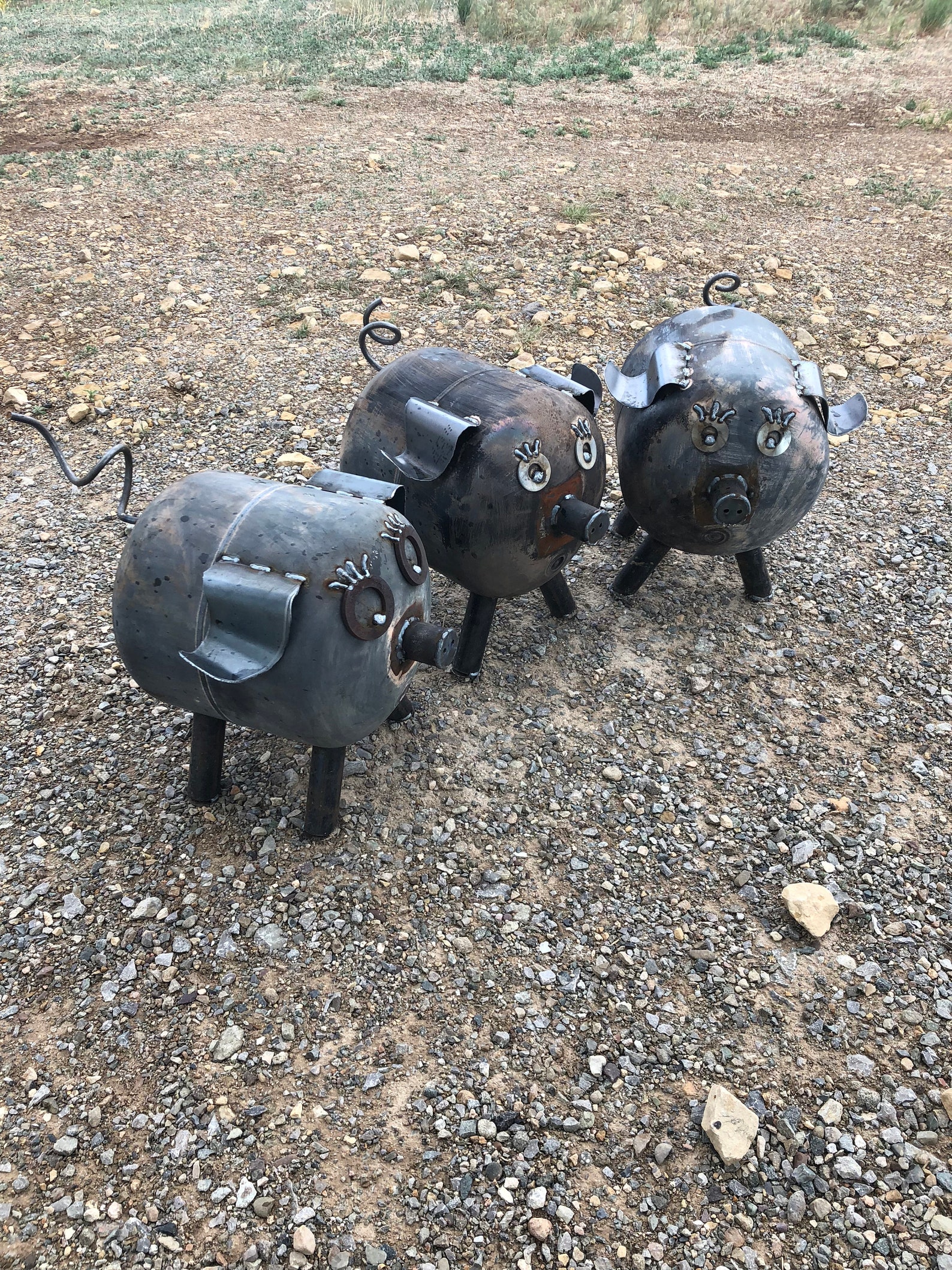 Propane tank pig metal art pig made for upcycled propane tank Etsy