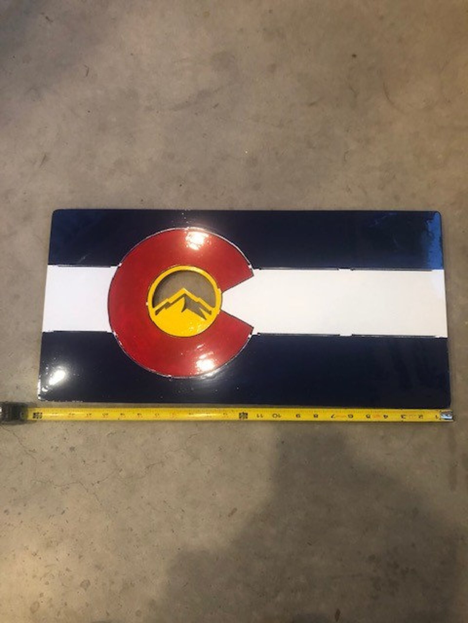 Steel Colorado Flag Metal Art Colorado Metal Colorado Flag Etsy