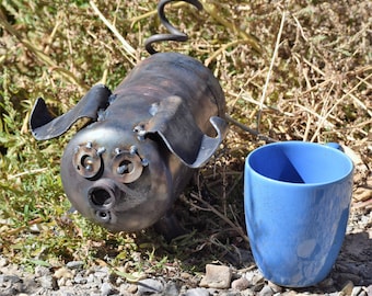 Propane pig or Piglet Metal Garden or Yard Art