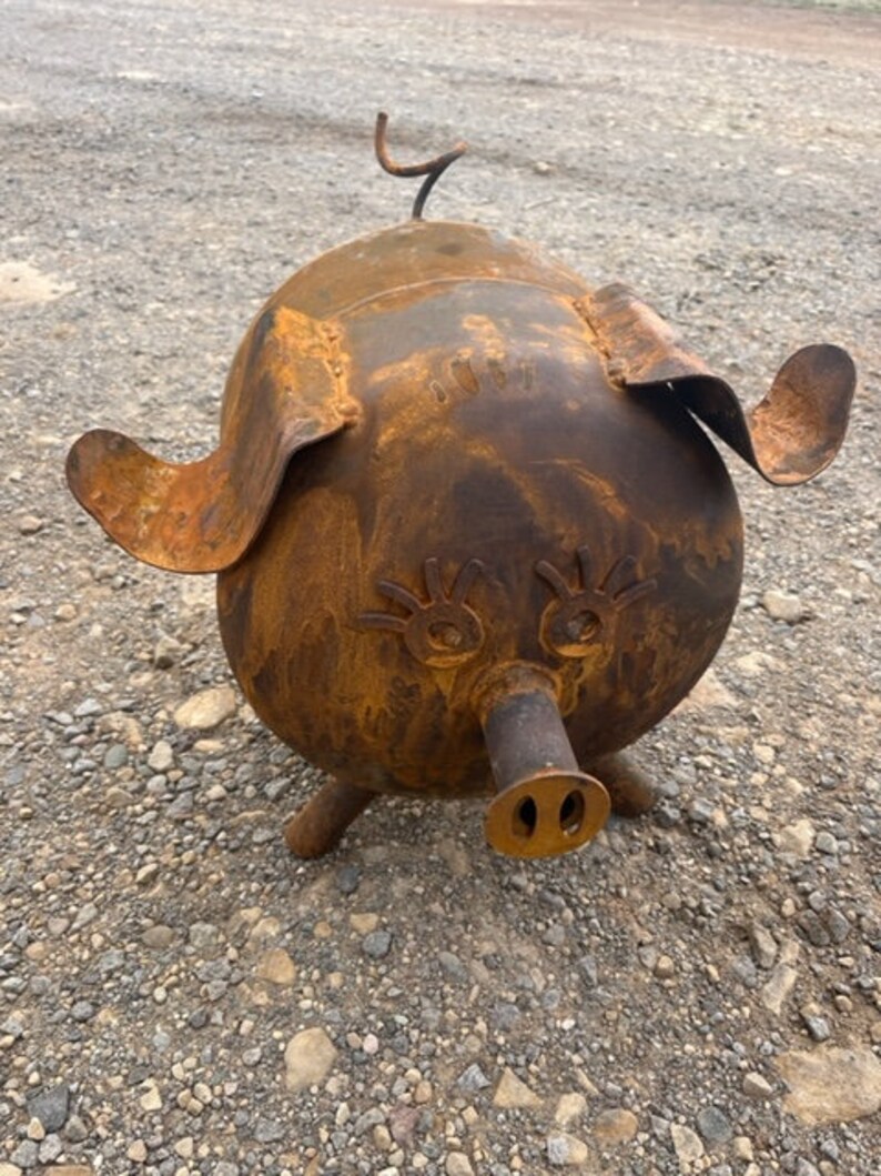 Propane Tank Pig Metal Art Pig Made Form Upcycled Propane Tank Etsy