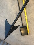 extra long fire place poker and shovel made from heavy duty steel