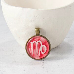 Pendant ONLY, Virgo Zodiac Pendant, Horoscope Sign Pendant, Astrology Style Birthday Gift for Her, Unique Handmade Pendant