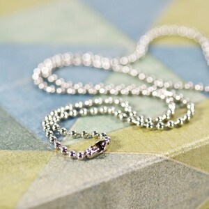 18 Inch Silver Ball Chain, Stainless Steel Layering Chain, A La Carte Silver Necklace, Silver Chain Only, Add A Chain Finished Chain