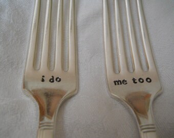2 Wedding Forks I DO ME TOO Vintage Forks