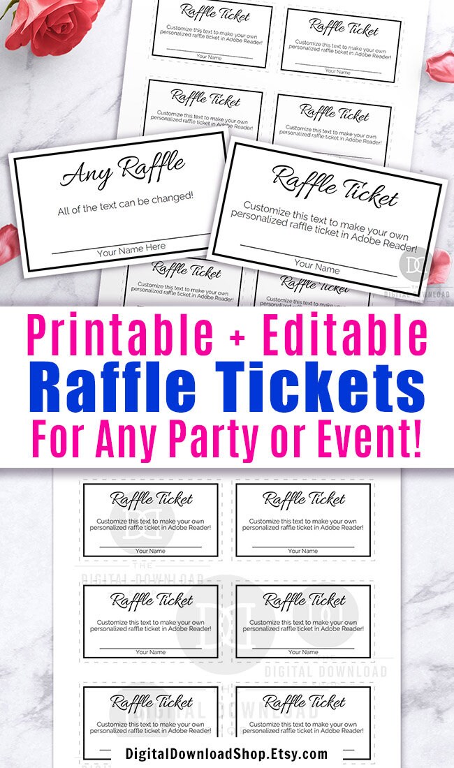 Black Rectangle Raffle Raffle Ticket Clipart Black And White