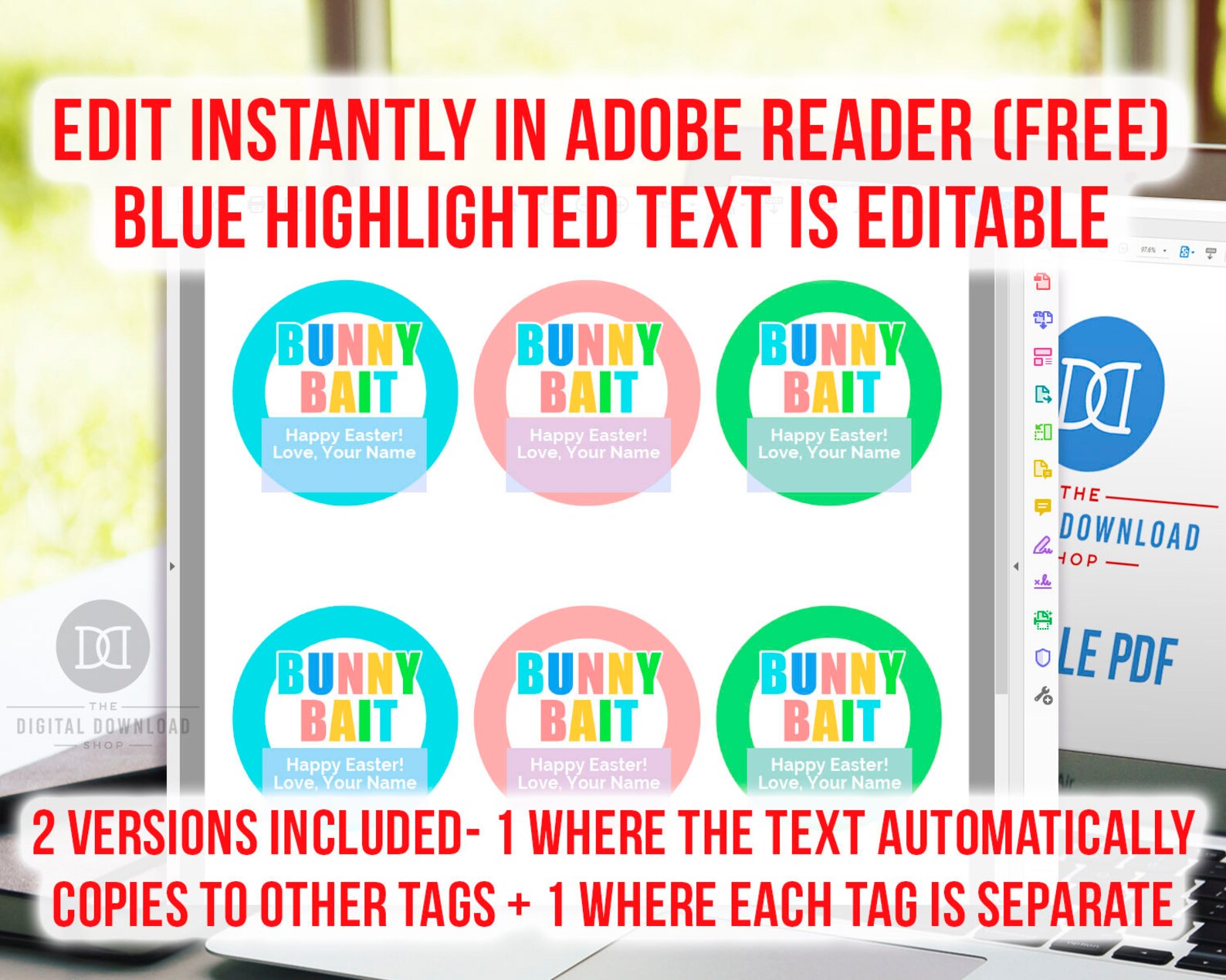 Bunny Bait Labels Printable Editable Bunny Bait Tags Bunny | Etsy