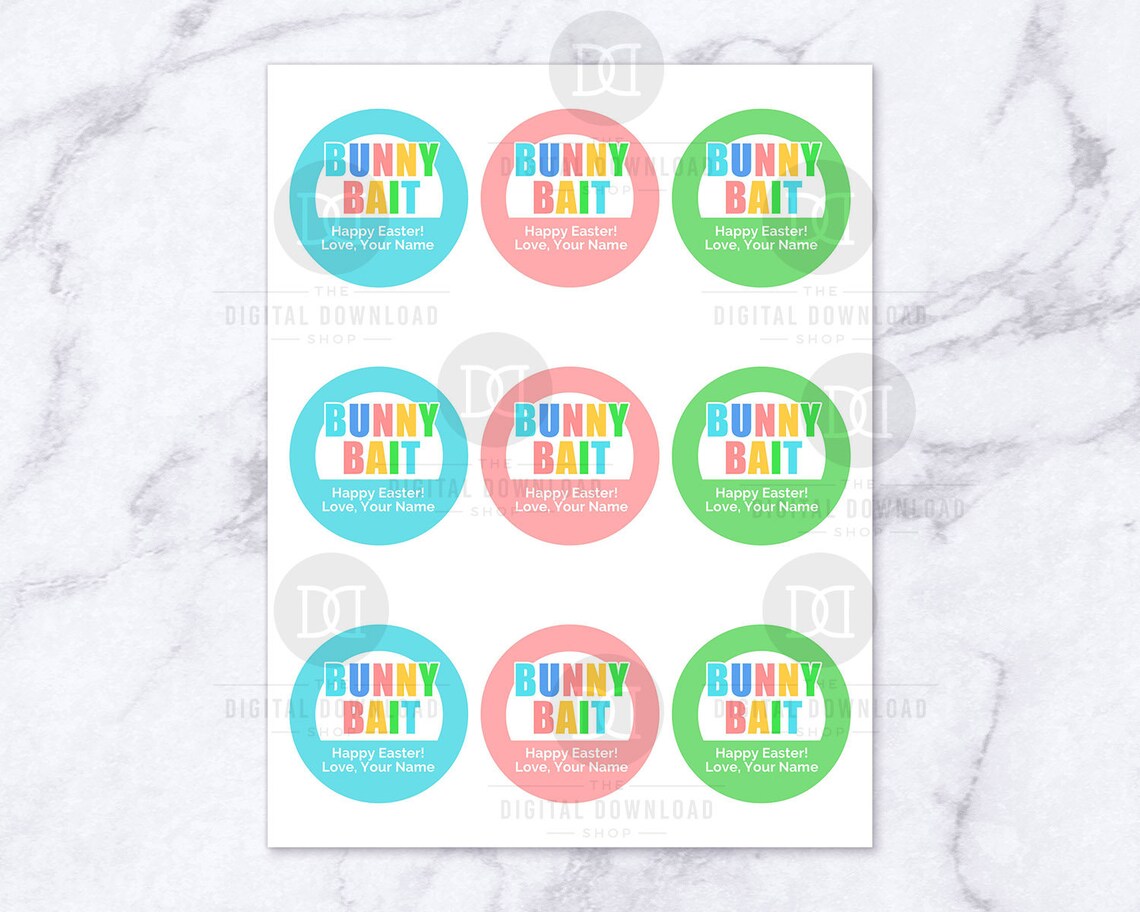 Bunny Bait Labels Printable Editable Bunny Bait Tags Bunny | Etsy