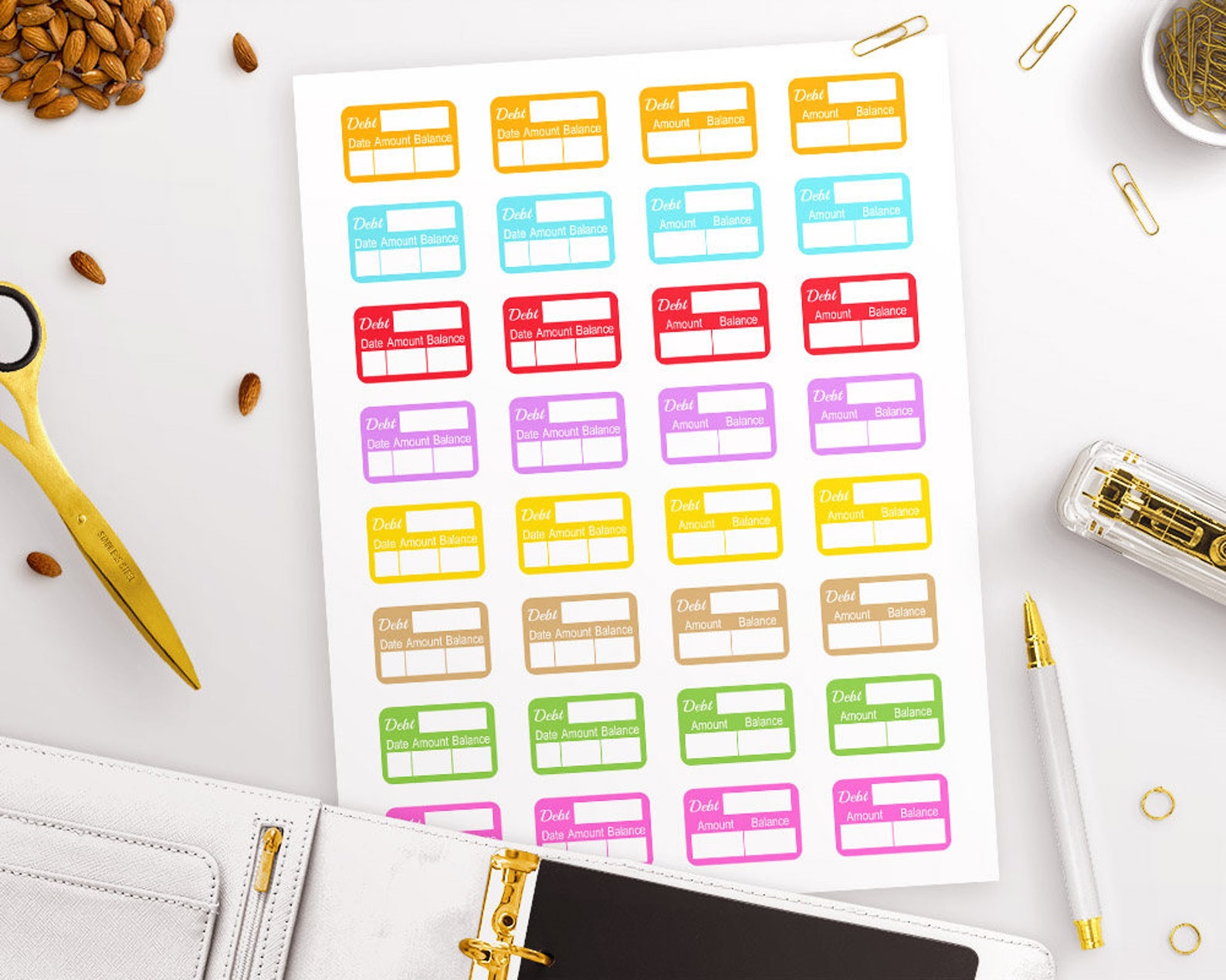 Debt Payoff Planner Stickers Debt Tracker Sticker Bullet | Etsy