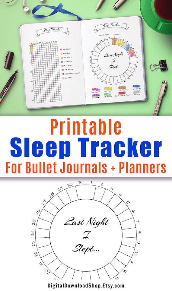 Daily Sleep Tracker Stamp For Bullet Journals, BUJO Planners, and