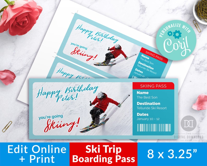 Ski Trip Ticket Template Printable Editable Ski Vacation Etsy ski-trip-ticket-template-printable-editable-ski-vacation-etsy