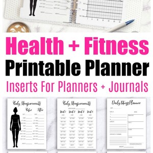 Bullet Journal Health and Fitness Planner Printable Bundle, Weight Loss ...
