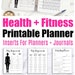 Bullet Journal Health and Fitness Planner Printable Bundle - Etsy