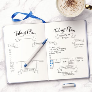Daily Planner Printable, Bujo Journal Daily Log Printable, Bujo Daily ...