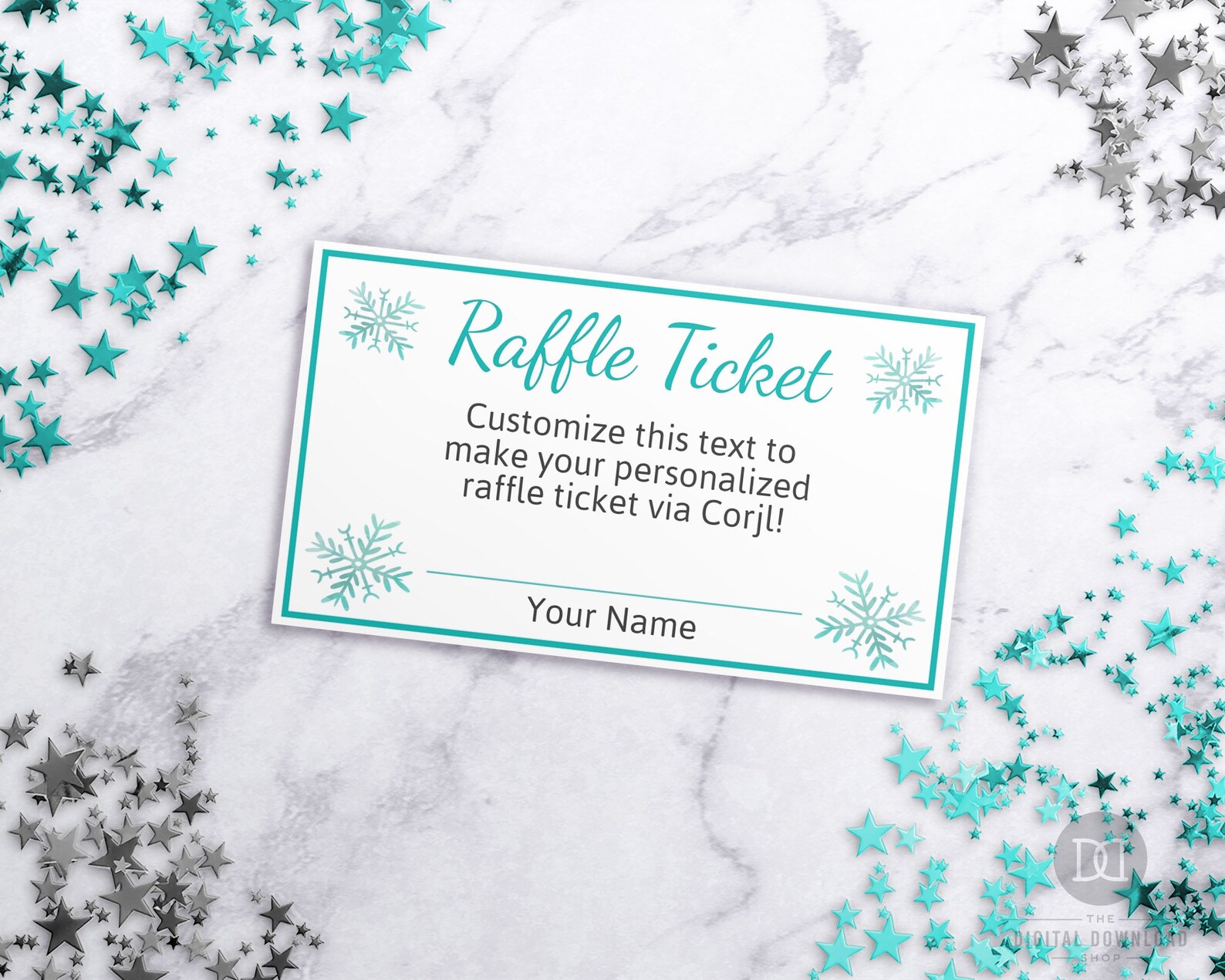 Winter Raffle Ticket Template Editable Holiday Printable - Etsy