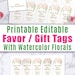 Blank Floral Gift Tag Printable