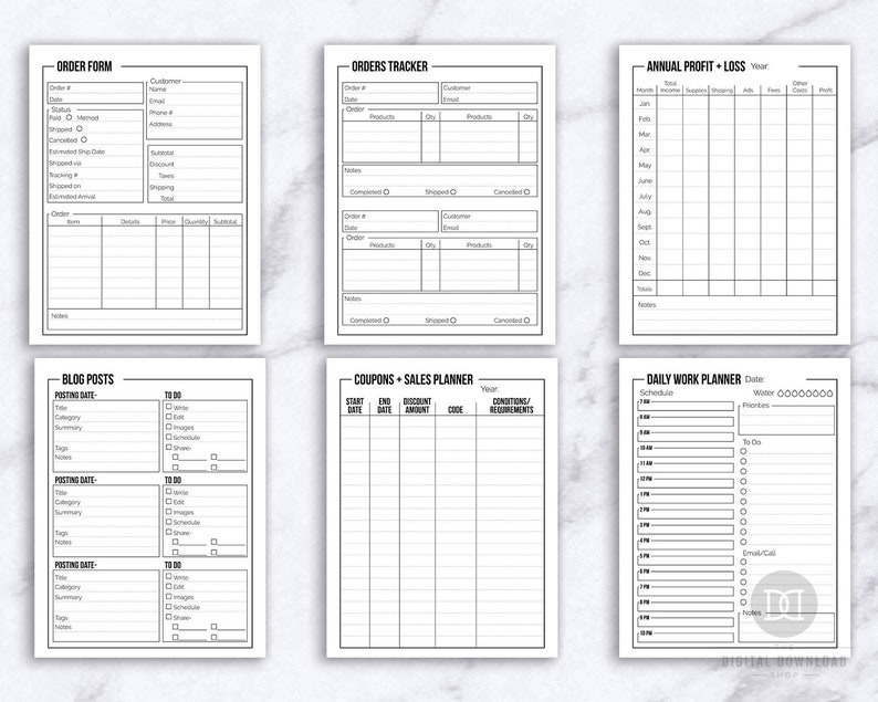 Small Business Planner Printable Home Business Organizer - Etsy