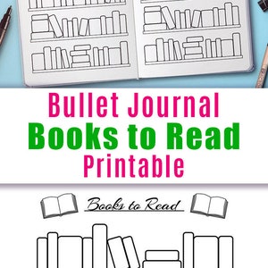 Bullet Journal Reading Tracker Printable, Books to Read Planner, Book ...