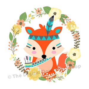 Tribal Fox Printable Tribal Nursery Boho Fox Decor | Etsy
