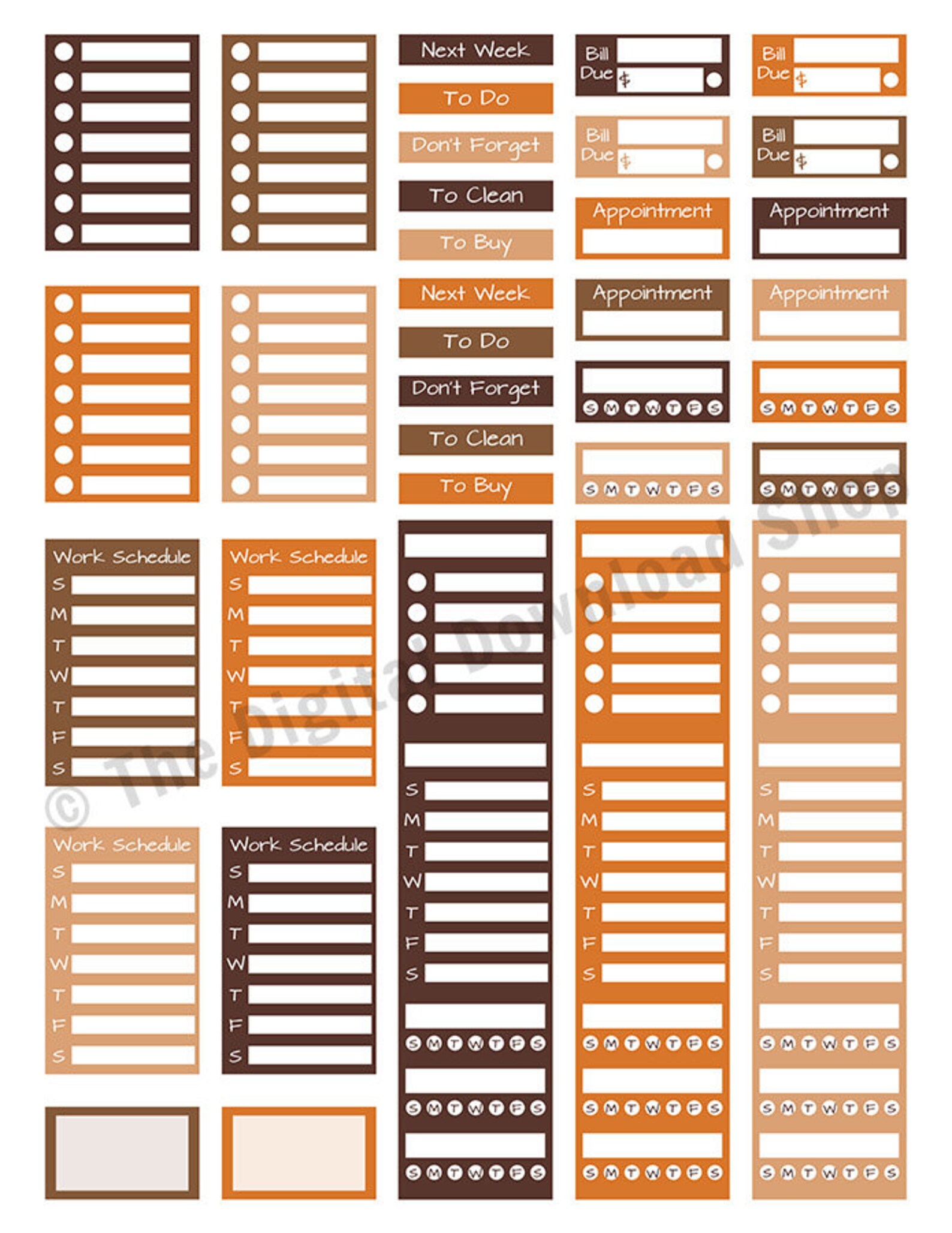 Fall Sidebar Stickers Printable Planner Stickers Autumn | Etsy