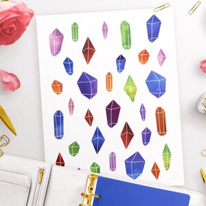 Crystal Stickers Crystal Planner Stickers Printable Planner | Etsy