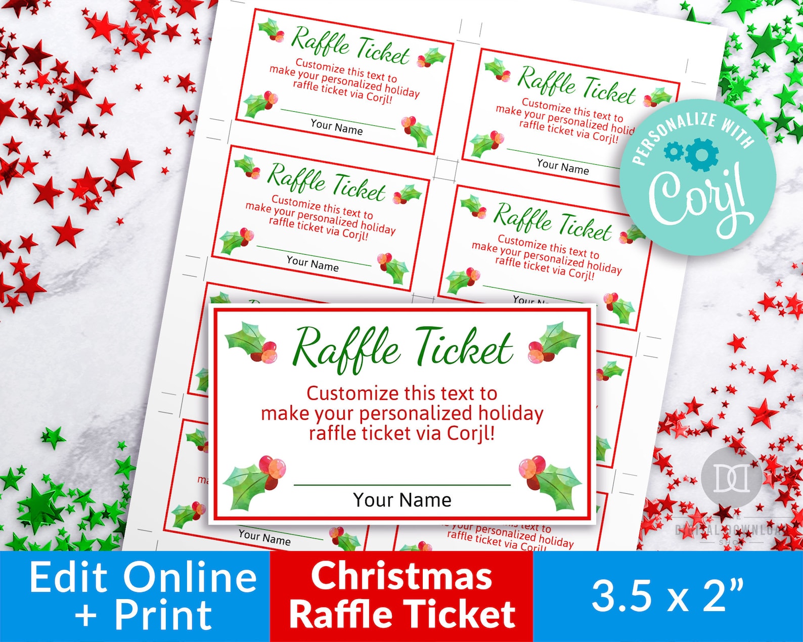 christmas-raffle-ticket-template-editable-holiday-printable-etsy