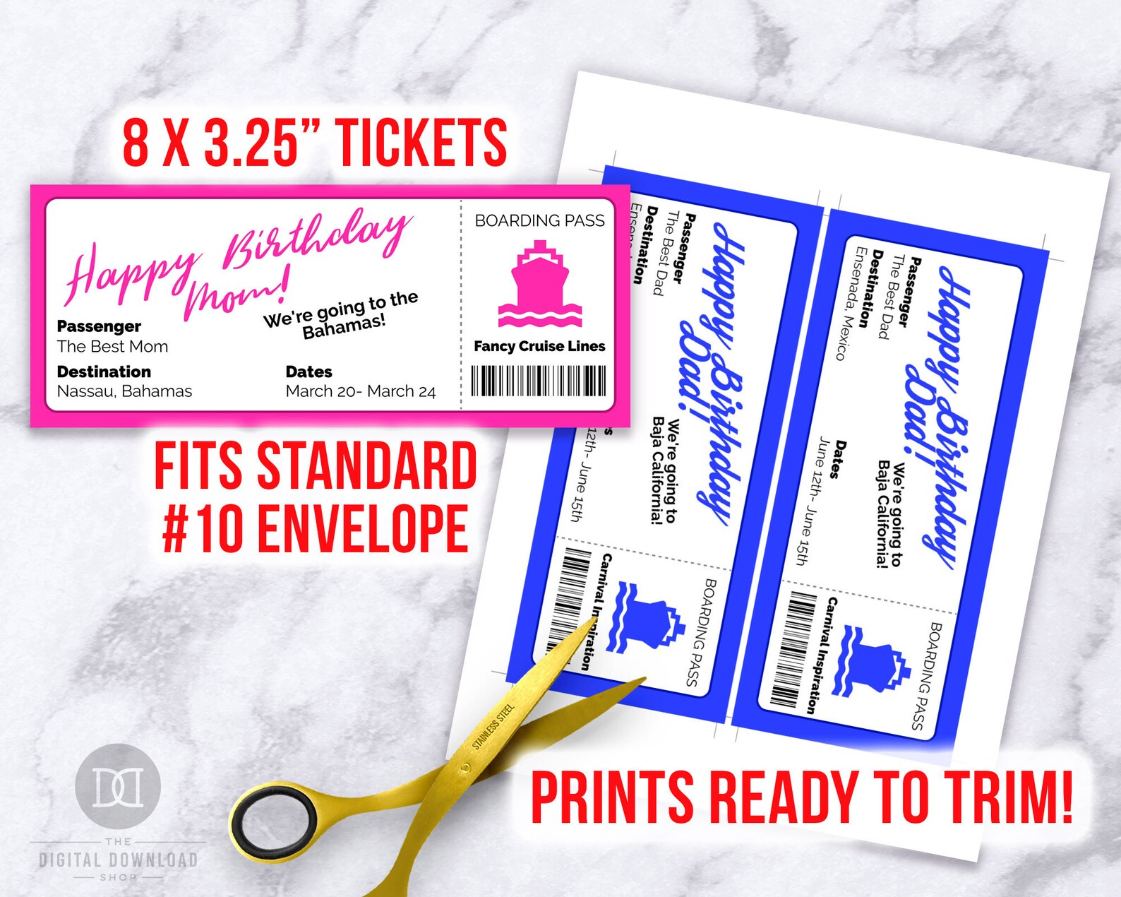 Cruise Ship Ticket Template Printable Editable Boarding Pass | Etsy