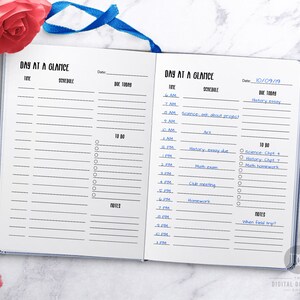Academic Daily Planner Printable Bullet Journal Day at a | Etsy