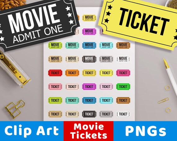 movie ticket clipart circus ticket carnival ticket theater etsy ireland