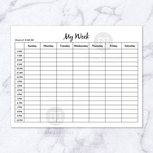 Editable Time Blocking Planner Printable, Weekly Planner Editable, Time ...
