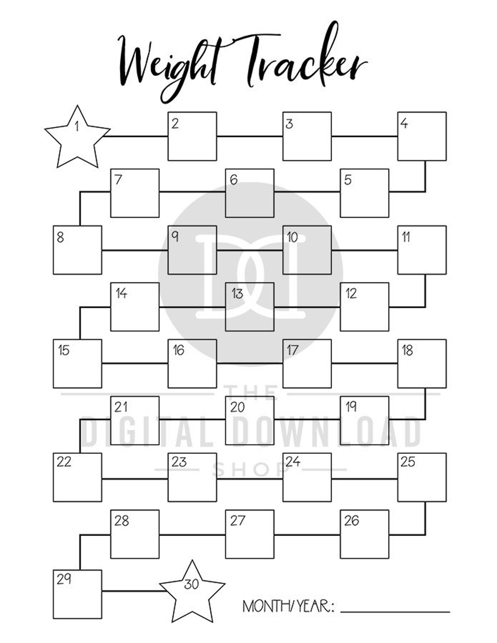 2 Weight Tracker Printables Bullet Journal Weight Loss - Etsy Canada