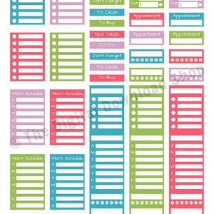 Bright Sidebar Stickers Printable Planner Stickers Spring | Etsy