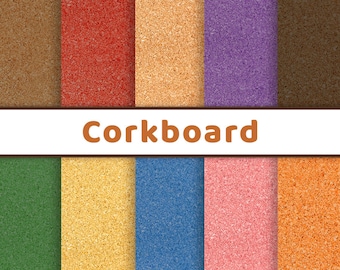 Corkboard Digital Paper, Cork Digital Paper, Cork Texture, Corkboard Background, Printable Corkboard Backdrop, Cork Board, Commercial Use
