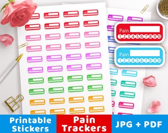 nausea IBS back pain Planner Girl Stickers Headache Aches & Pain stomach ache