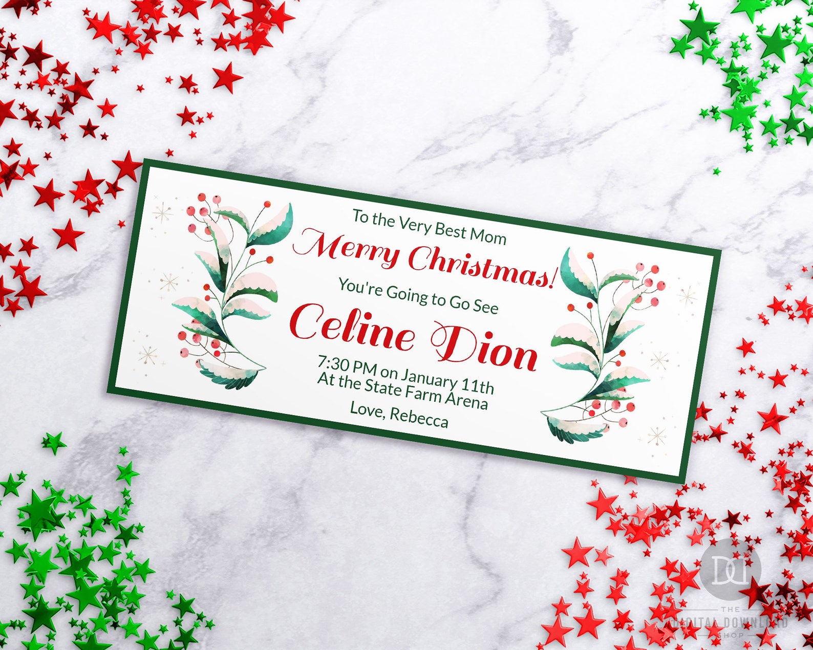 Christmas Gift Certificate Template Printable Gift Etsy Christmas Gift Certificate Template Printable Gift Etsy