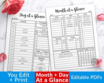 Printable Budget at A Glance Budget Download (Instant Download) - Etsy