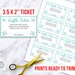 Winter Raffle Ticket Template Editable, Holiday Printable Raffle Ticket ...