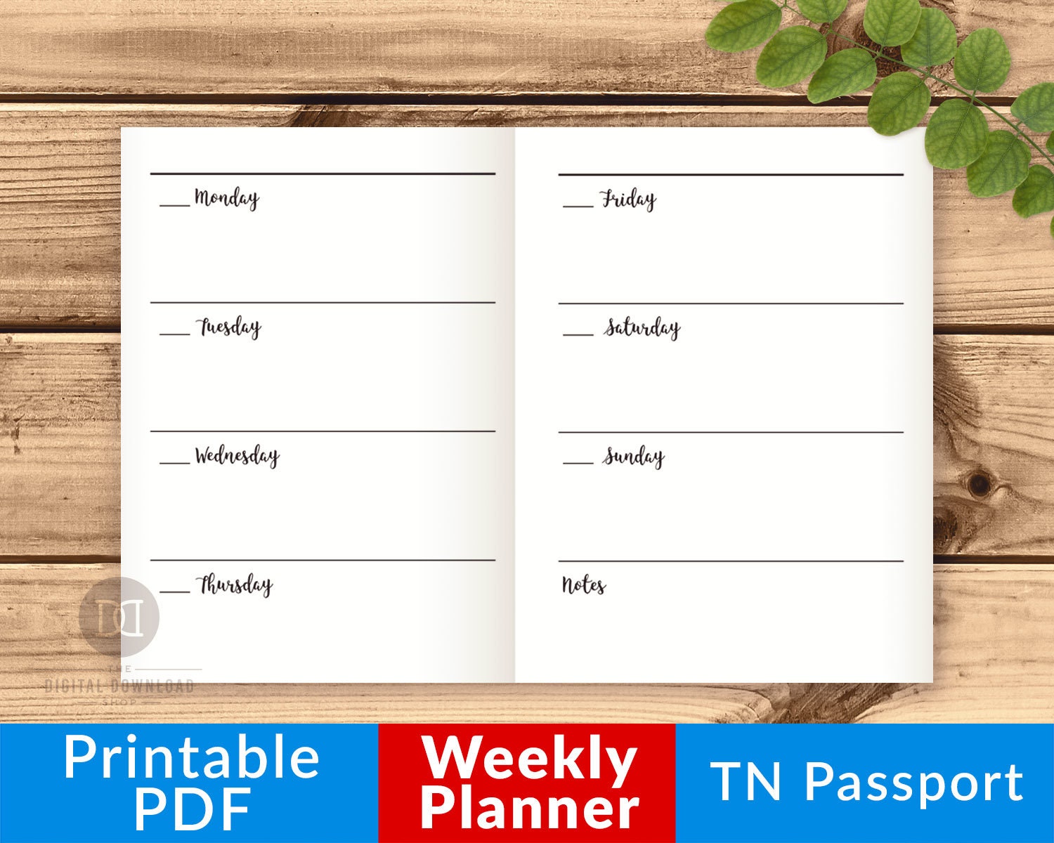 TN Weekly Inserts Passport, Travelers Notebook Insert Printable ...
