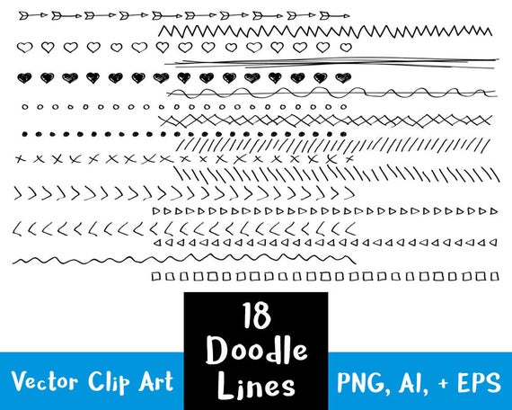 18 Linien Clipart Set 2 Hochzeit Clipart Seitenteiler Etsy