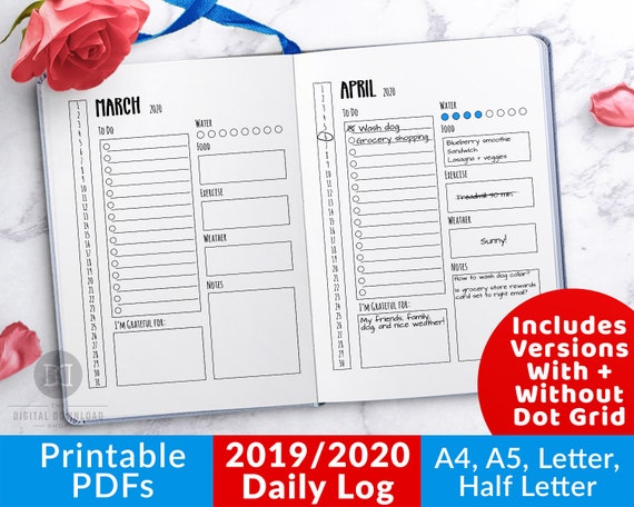 2020 Bullet Journal Daily Template Printable 2020 Daily Log Printable Bujo 2020 Daily Planner Minimalist Planner Day At A Glance Pdf 2020 Bullet Journal Daily Template Printable 2020 Daily Log Printable Bujo 2020 Daily Planner Minimalist Planner Day At A Glance Pdf