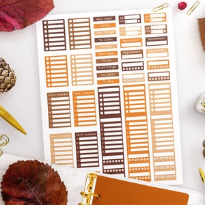 Fall Sidebar Stickers Printable Planner Stickers Autumn - Etsy