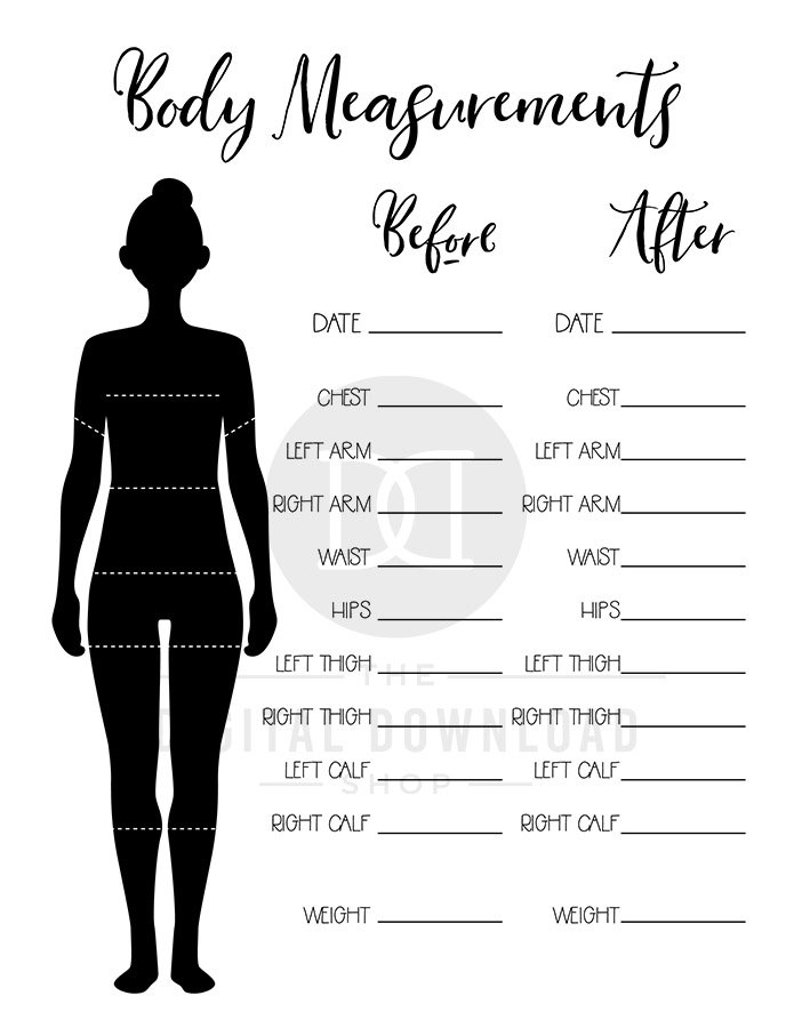 Measurement Tracker Printable Printable World Holiday